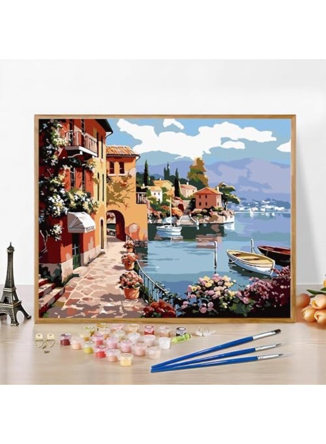 CLENEA Paint by Numbers for Adults – Street Scenery Landscape Painting Kit, 16x20 Inch DIY Canvas Art for Home Wall Decoration - Image 5
